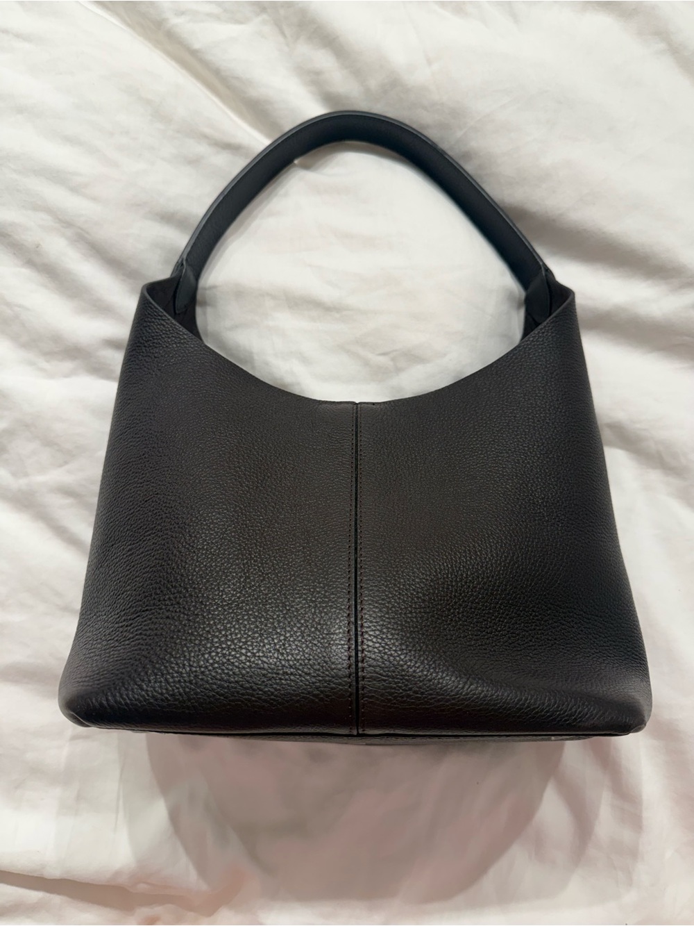 Zara leather bucket Bag in Dark Brown - Women Bags